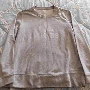 Adidas grey sweatshirt with glitter logo